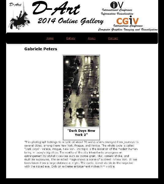 Online-Ausstellung, Dark Days - New York II, Gabriele Peters